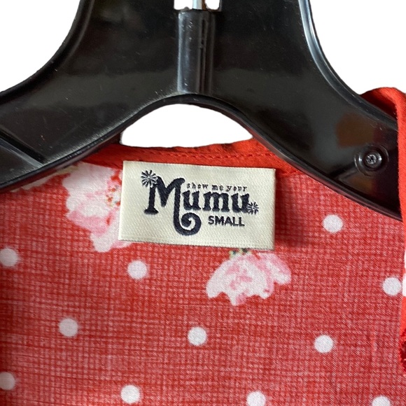 Mumu Floral Red Ruffled Bell Sleeve’s Blouse Top. Size S Excellent Condition! - Picture 3 of 9